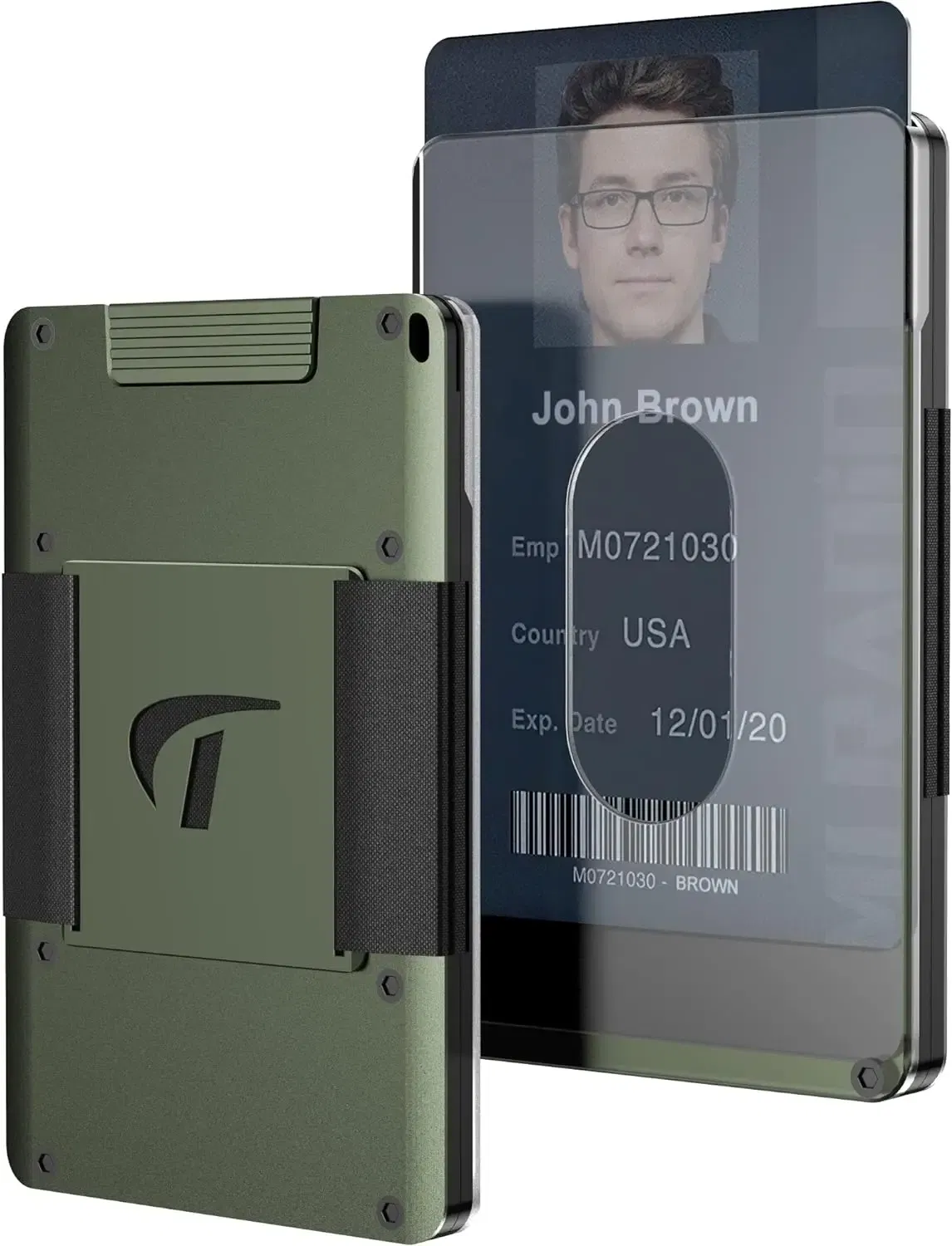 Color: army green, Ships From: CHINA - Minimalist Wallet For Men - Aluminum Slim Stretchable Belt Draw-Out Metal Wallet  , Holds up 15 Cards with Cash Strap,Card holde