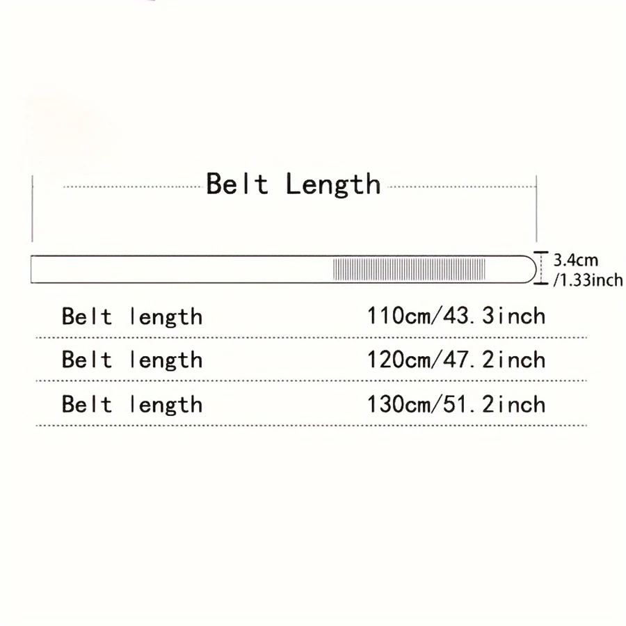 Color: WHITE, Belt Length: 110cm - 2Pcs Men's Belt Fashion Without Buckle High End Belts Black Soft PU Leather Men Belts Body No Buckle Strap