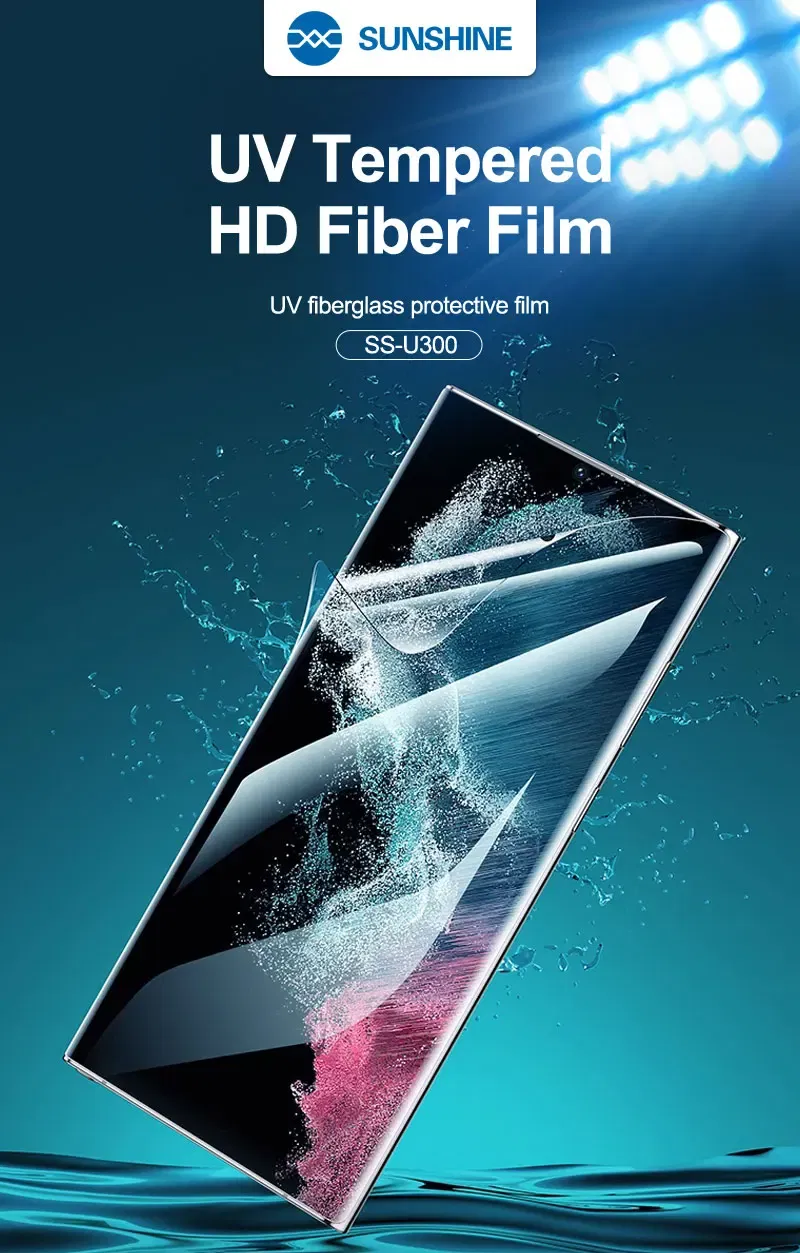 Color: Green, Purple, Number of Pieces: 32Pcs - SUNSHINE 25PCS SS-U200  SS-U300 UV Fiberglass Protective Film HD Fiber Glass Protective Film Diamond Level Explosion-proof