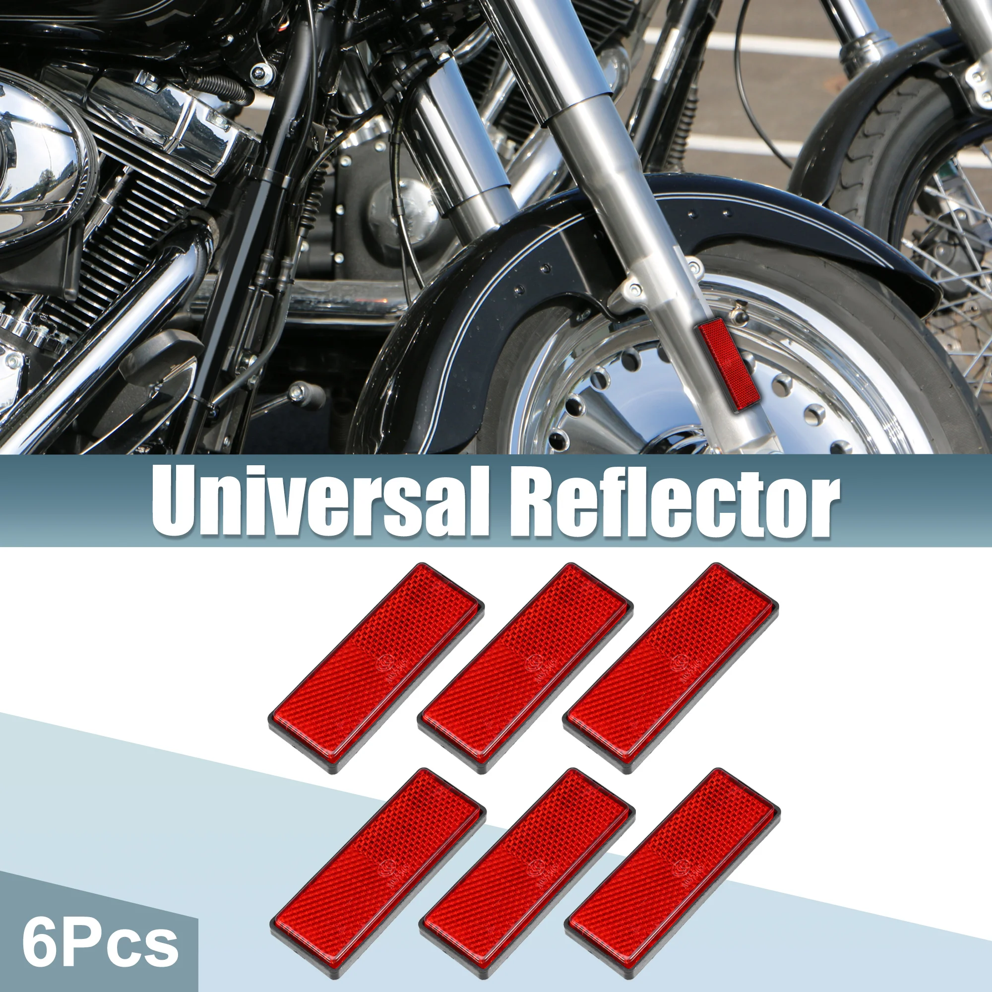 Color: green - UXCELL Rectangular Stick-on Safety Spoke Reflective Sticker Self Adhesive Reflector for Gate Posts Cars Trailer Motorcycle
