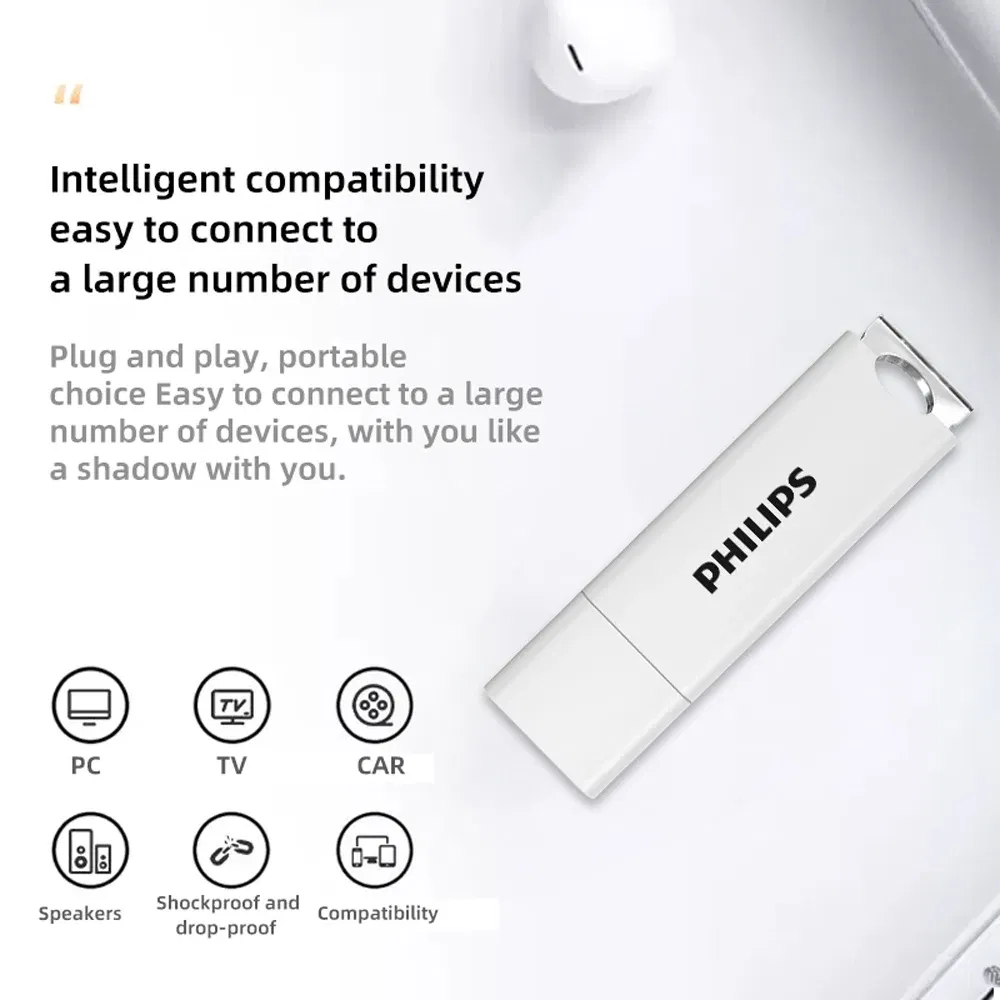 Capacity: 16 GB - PHILIPS USB Flash Drive 2.0, 64GB, Storage Expansion for Photos, Videos, Music, Files