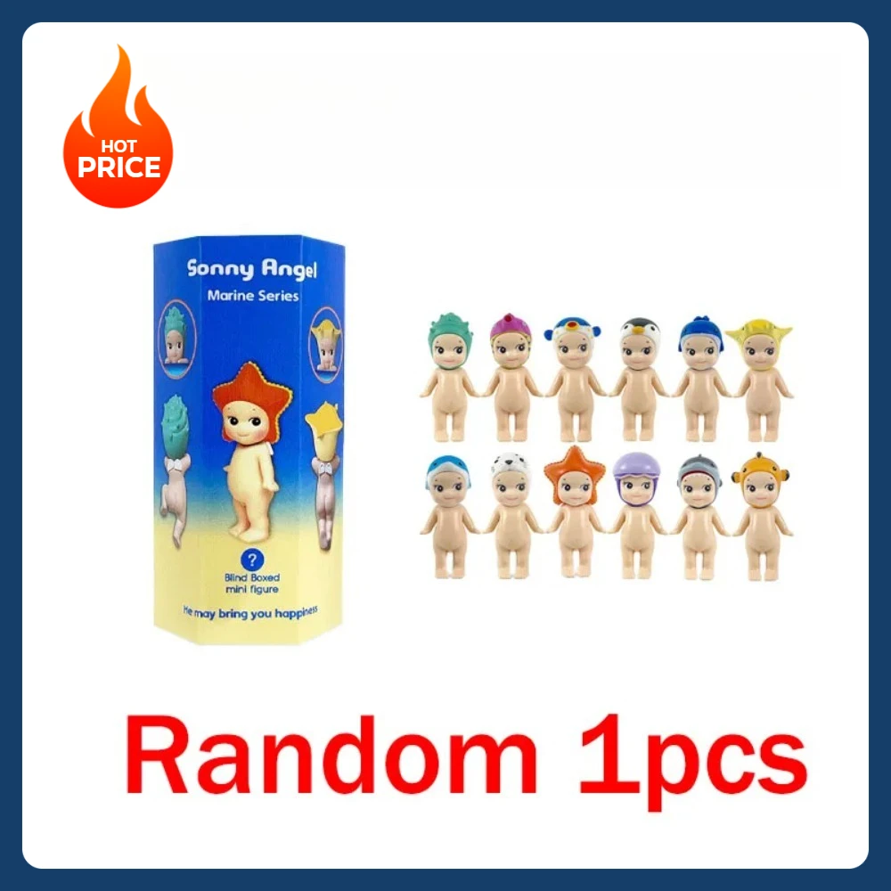 Color: Yellow - 2025 New HOT Blind Box Series Angel Party Ocean Car Decoration Cupid Hand Fashion Doll Birthday Gift Toy miniso
