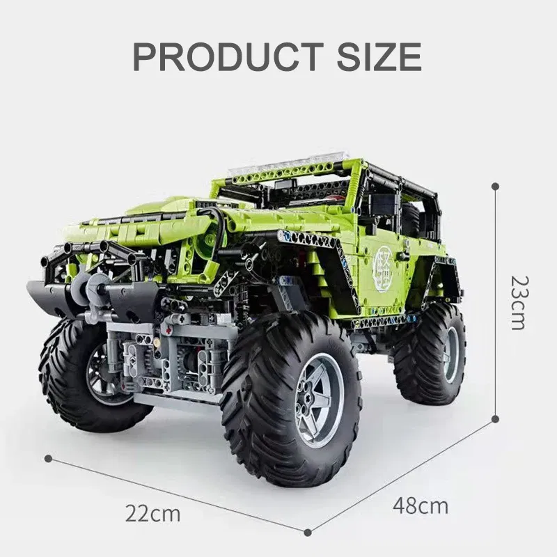 Color: DEEP BLUE - Technical Car APP Remote Control Motor Power SUV Series Building Blocks Bricks MOC Off-road Vehicle Model Sets Boy Toys Kid Gift