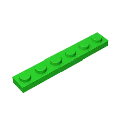 Color: Light  Blue - Gobricks GDS-505 Plate 1 x 6 compatible with lego 3666 pieces of children's DIY building block Particles Plate DIY