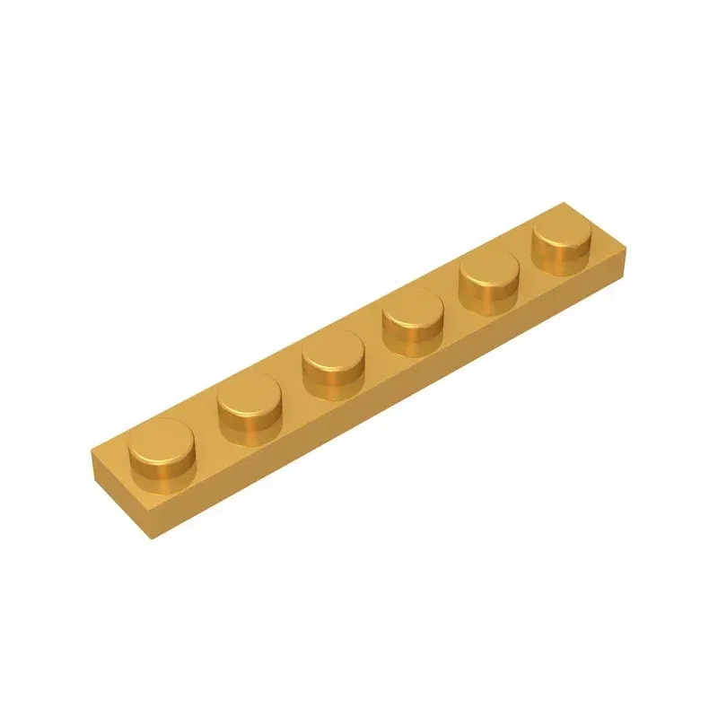 Color: Light  Blue - Gobricks GDS-505 Plate 1 x 6 compatible with lego 3666 pieces of children's DIY building block Particles Plate DIY