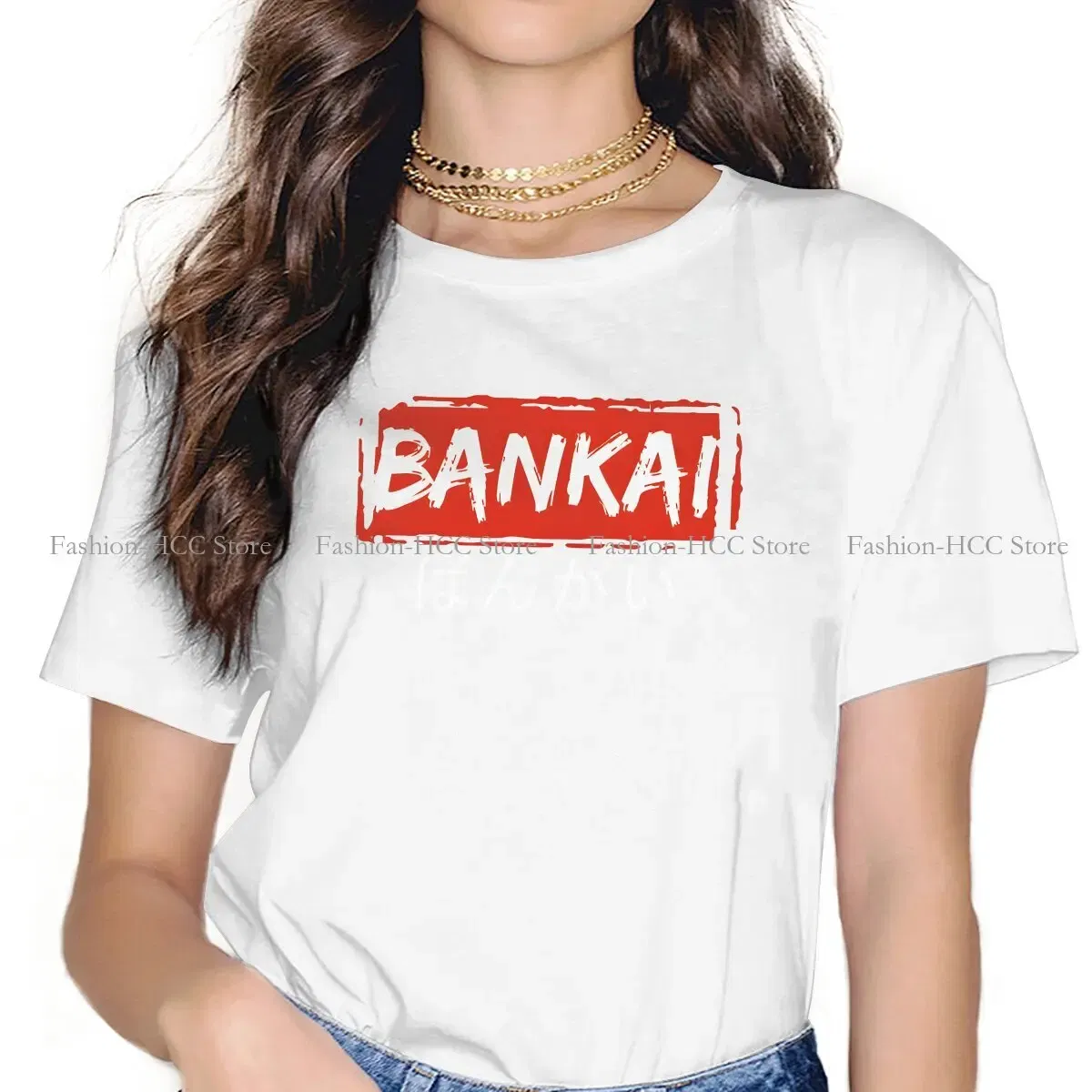 Color: black, Size: S - Essential Round Collar Polyester TShirt Bleach Cartoon Anime Original T Shirt Women Clothes
