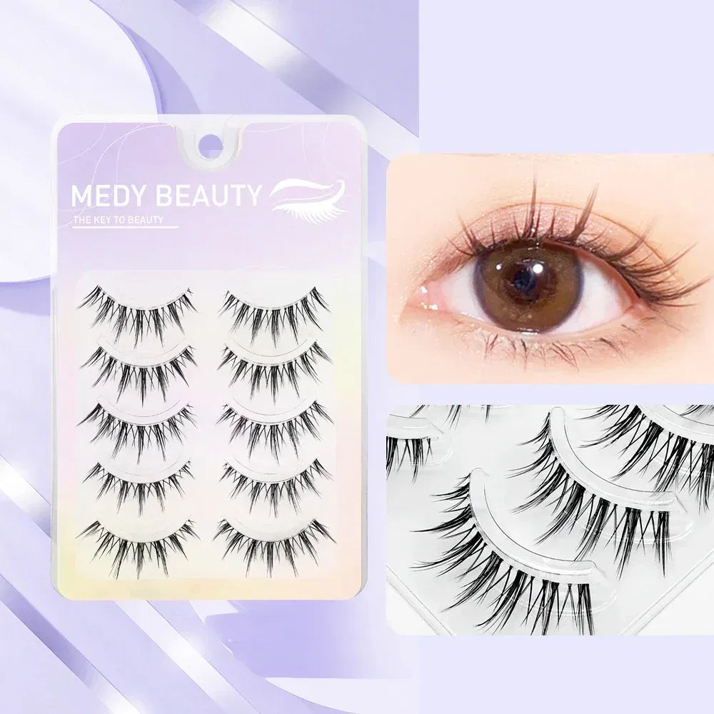 Color: BLACK & RED, Length: MIX - 3D Lashes Premade Fan A/M Shape Spikes Cluster Eyelash Mix Extension Individual Makeup Super Natural Wispy DIY Premade Peduncle