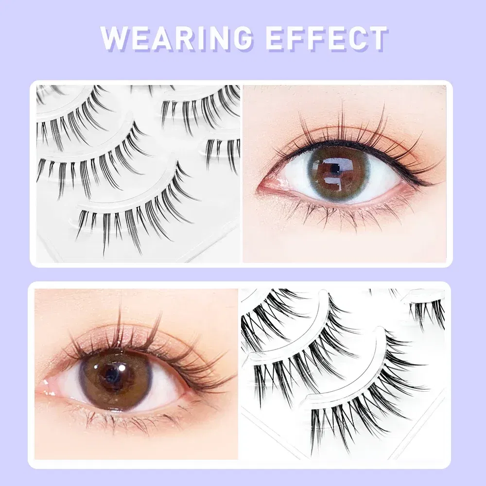 Color: BLACK & RED, Length: MIX - 3D Lashes Premade Fan A/M Shape Spikes Cluster Eyelash Mix Extension Individual Makeup Super Natural Wispy DIY Premade Peduncle