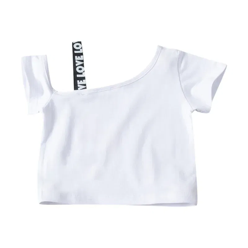Color: WHITE, Kid Size: 4 - HOT Baby Girl Clothes Girls Clothing Set Fashion Girls Set Print Toddler Girl Tops + Denim Skirts Baby Suit Kids Clothes1