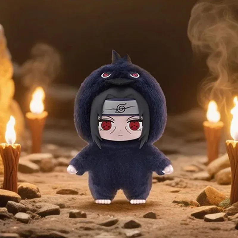 Color: Red - In Stock Original TOP TOY Naruto EAKI Cute Beast Party Sasuke Vinyl Cute Plush Blind Box Figure Pendant Gift
