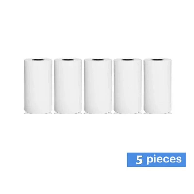 Color: Black - Printer Paper Thermal Paper 58mm Mini Photo Rolls 57*25MM White Color Gift DIY Sticker Label Receipt Bill Self-adhesive Paper