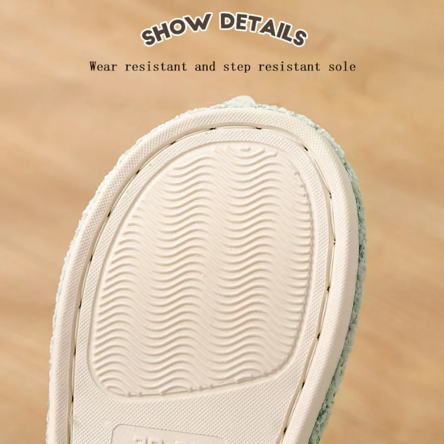 Color: Beige, Shoe Size: 36-37 - 2024 New Women's Fashion Home Linen Couple Slippers Breathable Home Shoes Moisture Absorbing Anti slip Cotton Linen Slippers