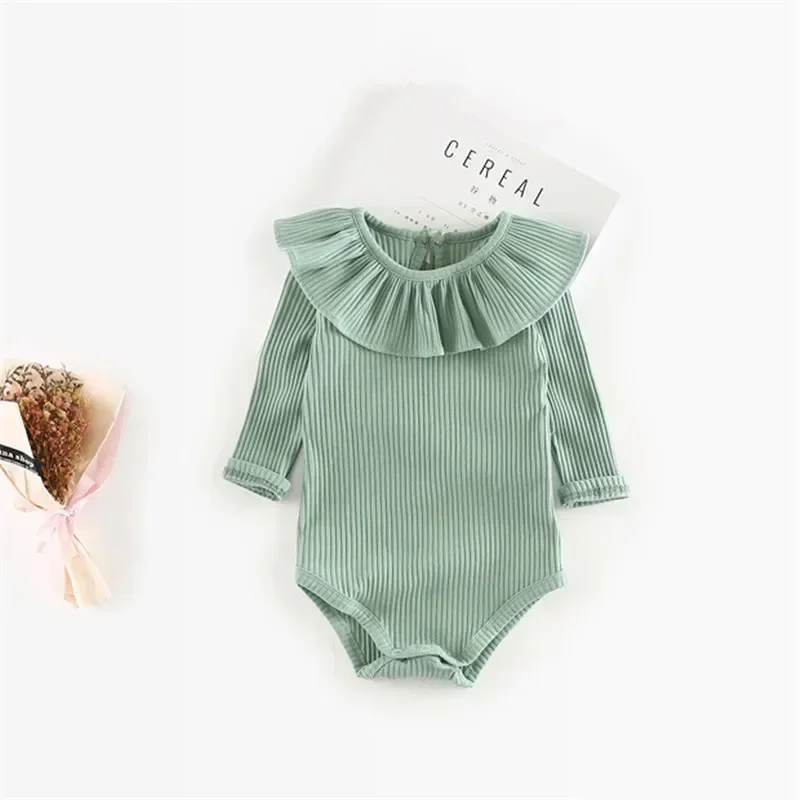 Color: Yellow, Kid Size: 6M - Cute Baby Girl Clothes Spring Autumn Newborn Girls Romper Infant Baby Girl One piece & Bodysuit