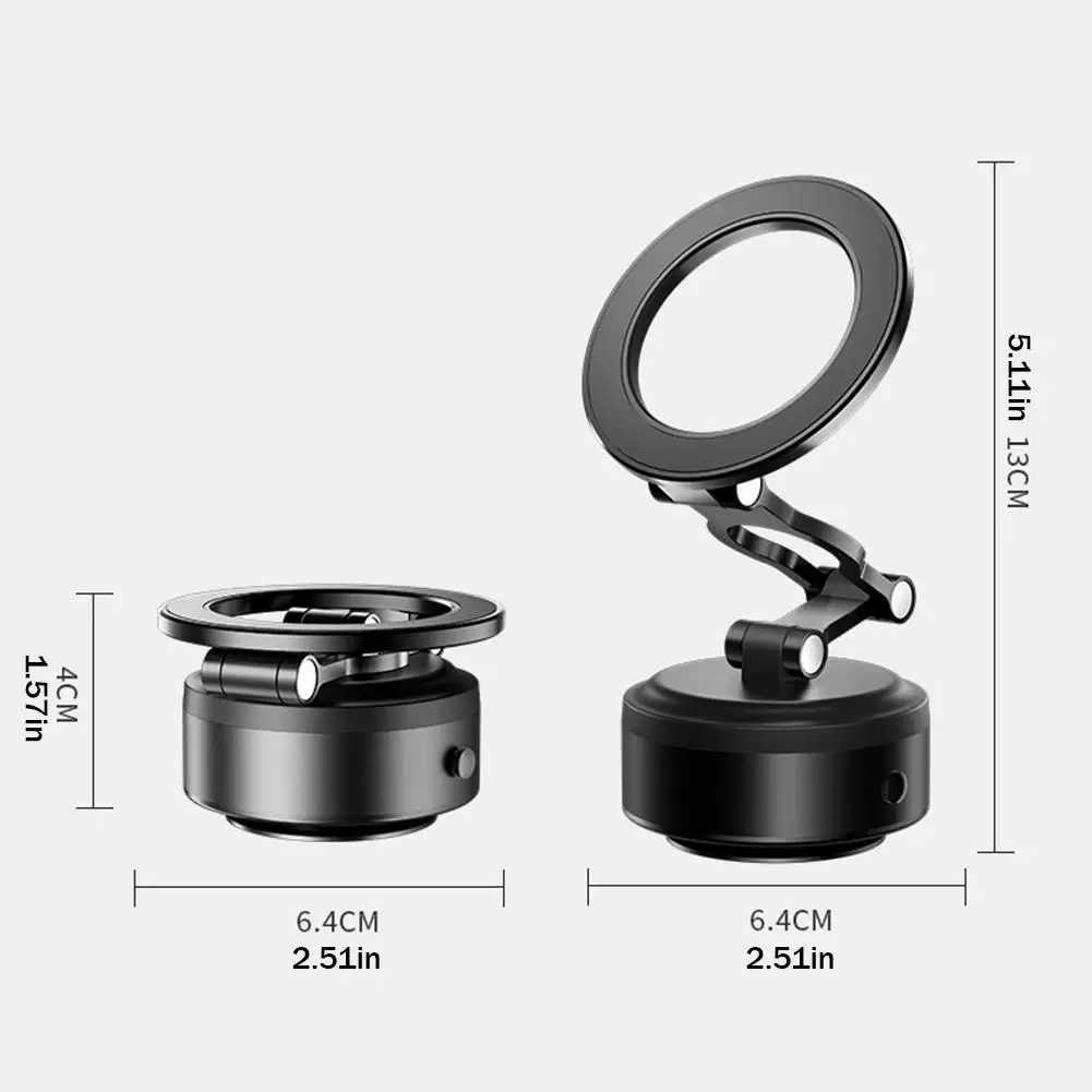 360 Degree Rotating Car Suction Cup Phone Stand Vacuum Adsorption Dashboard Magnetic Phone Holder Foldable For IPhone
