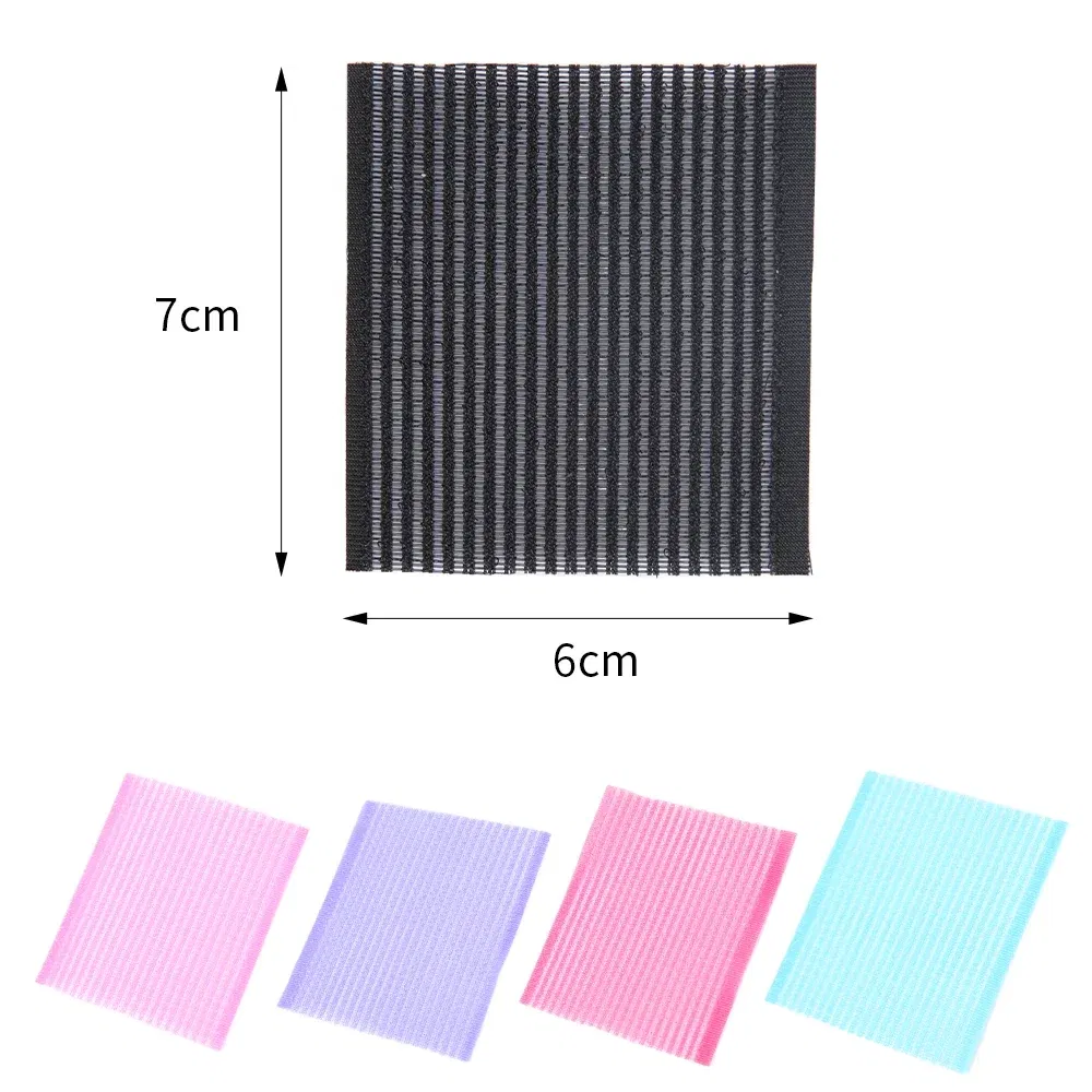 Color: Yellow - 6Pcs Barber Acessories Bangs Magic Paste Posts Hair Sticker Clip Gripper Barber Grippers Hair Holder for Hair Styling Cutting