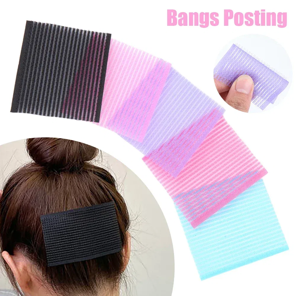 Color: Yellow - 6Pcs Barber Acessories Bangs Magic Paste Posts Hair Sticker Clip Gripper Barber Grippers Hair Holder for Hair Styling Cutting