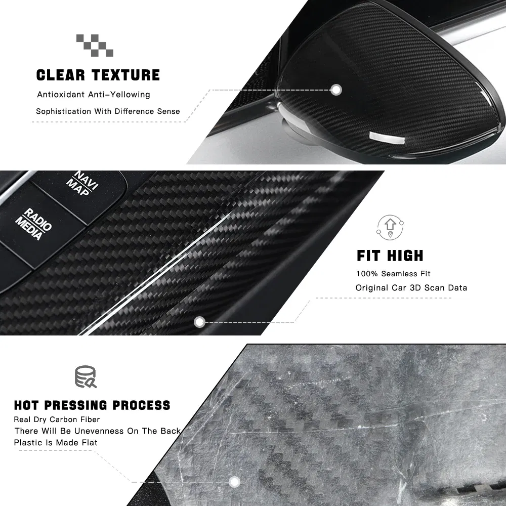 Color Name: Dark Khaki - Carbon Fiber Car Stickers For Mercedes Benz Accessories AMG/A Class/CLA 35 Center Console Gear Air Conditioning Outlet Cover