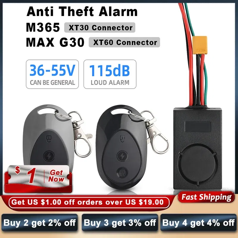 Color: Light green - Electric Bike Anti Theft System One Touch Start Electric Bike Alarm Anti Theft Device Compatible For  M365/ Nunbo MAX G30