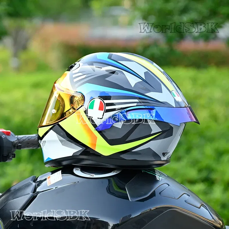 Color: Blue - Motorcycle Helmet Rear Spoiler Replacement for AGV K6 Tail Parts & Accessories