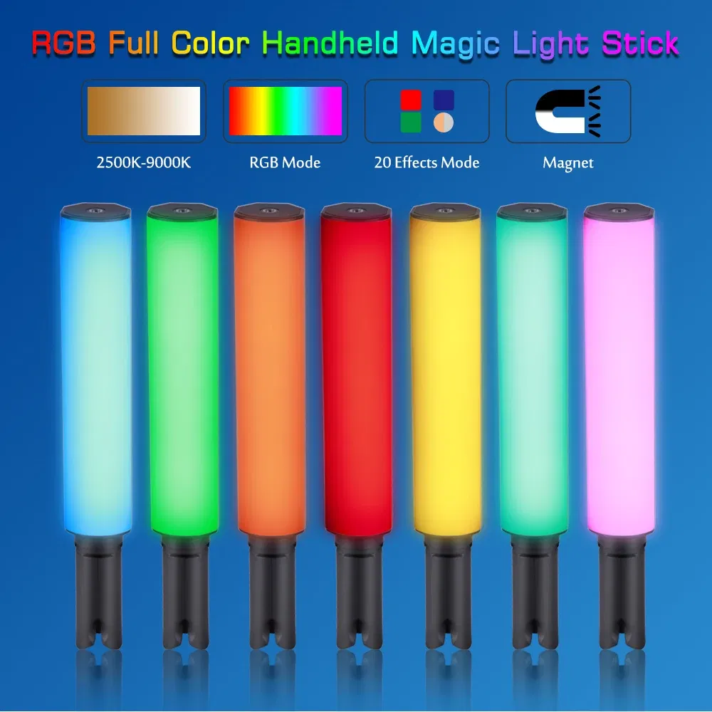Color: BROWN, Ships From: CHINA - SH W200 RGB Photography Light 2500k-9000K 3000mah With Diffuser Effect Light Stick Outdoor Vlog Video Fill Lighting