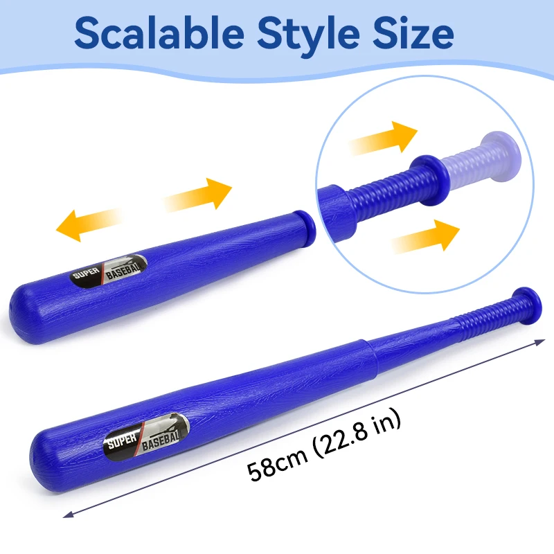 Color: Blue - Children Baseball Ball Toys Games for 3+Year,Adjustable Automatic Pitching Baseball Machine Toy Sets for Kids Outdoor Toys Gift