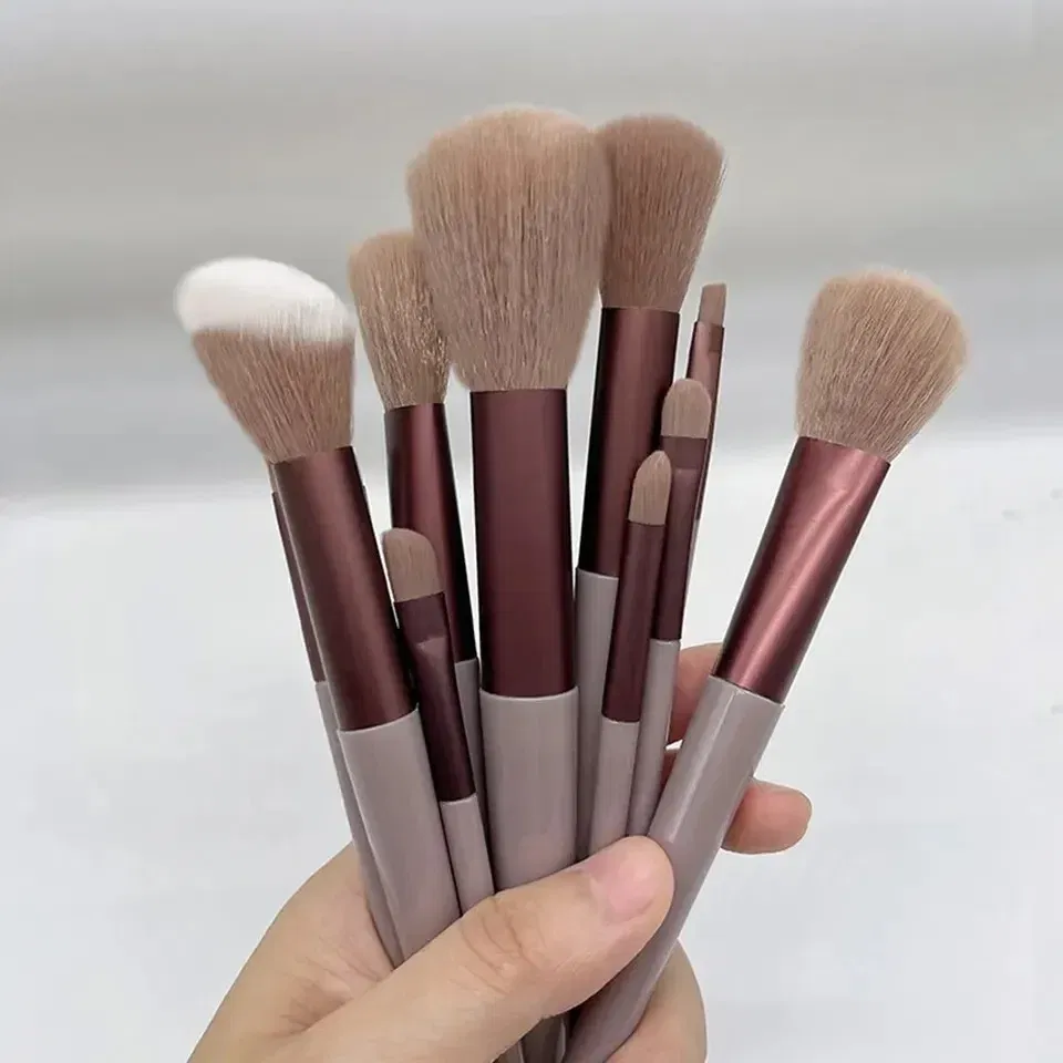 Color: WHITE, Ships From: CHINA - 13 PCS Makeup Brushes Set Eye Shadow Foundation Women Cosmetic Brush Eyeshadow Blush Beauty Soft Make Up Tools Bag