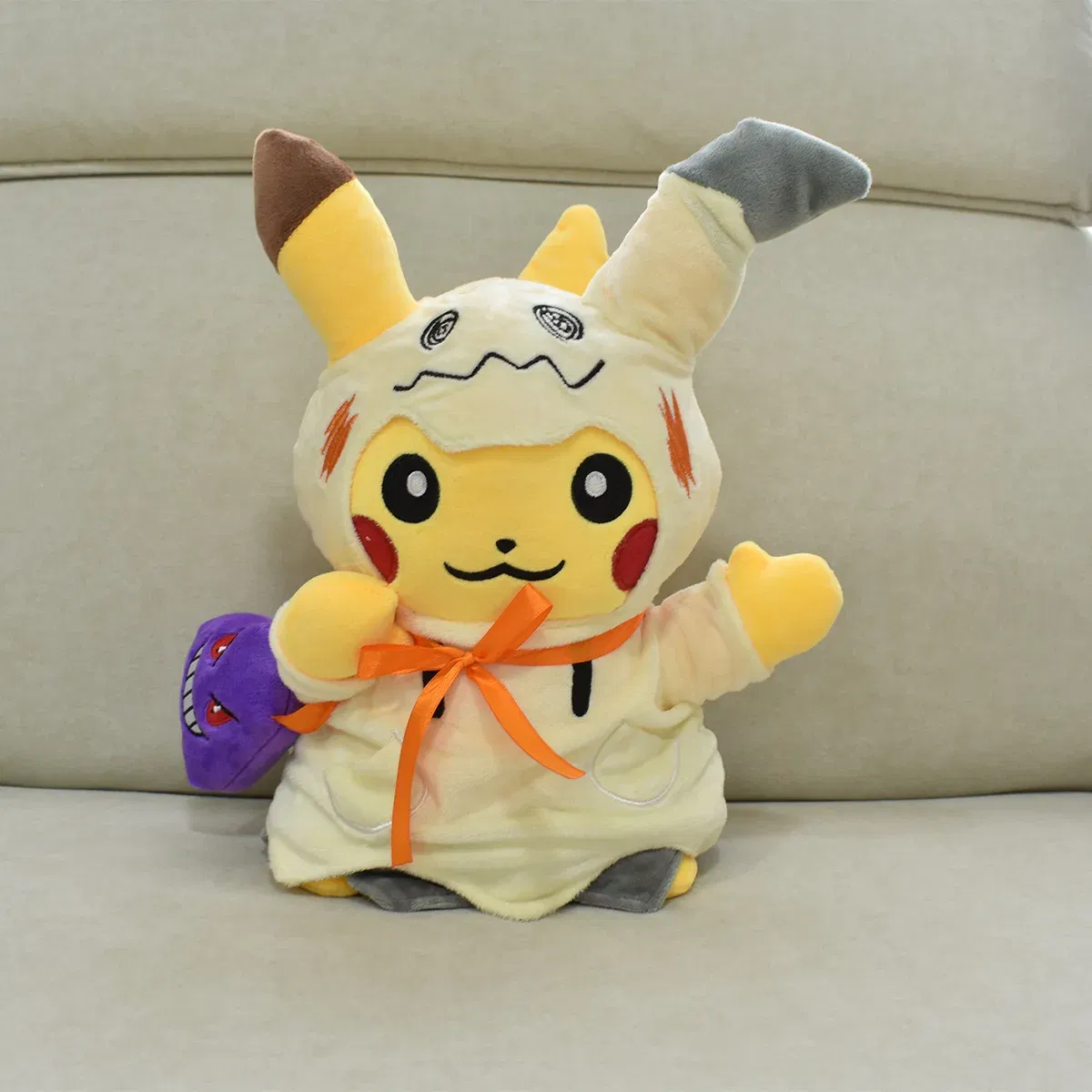 Color: Silver - Pokemon Pikachu Cosplay Toys Charizard Snorlax Garchomp Tyranitar Hydreigon Anime Stuffed Plush Cartoon Peluche Dolls