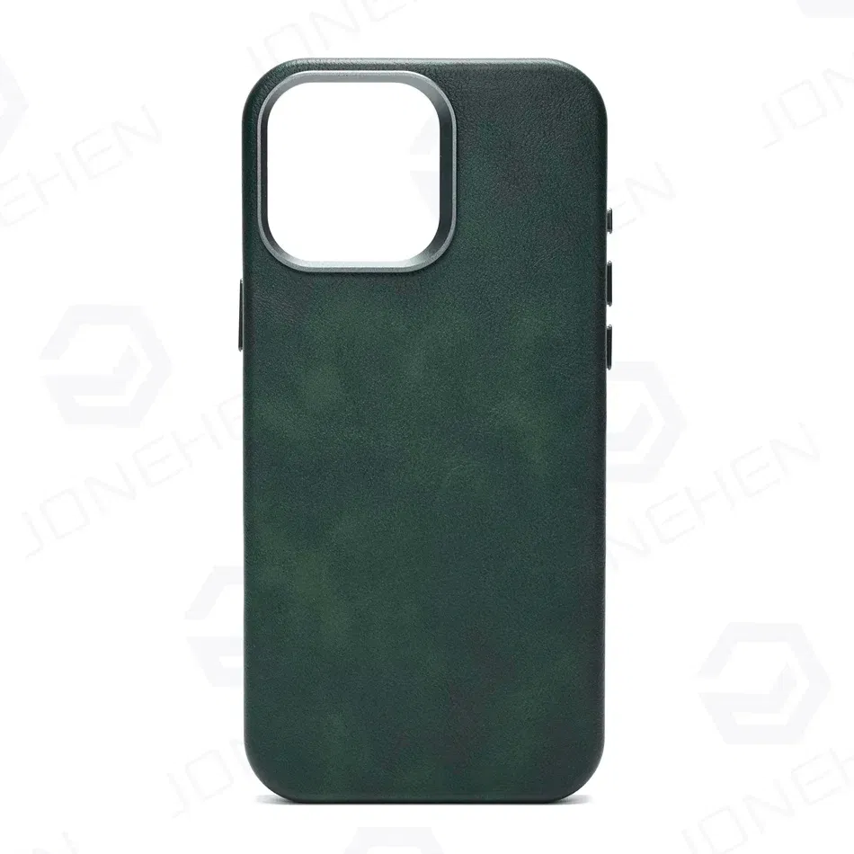Color: Blue, Material: Plastic - High-end Retro Oil Wax Pattern Magnetic For Magsafe Leather Case For iPhone Air 15 14 Plus 13 16 17 Pro Max Camera Button Cover