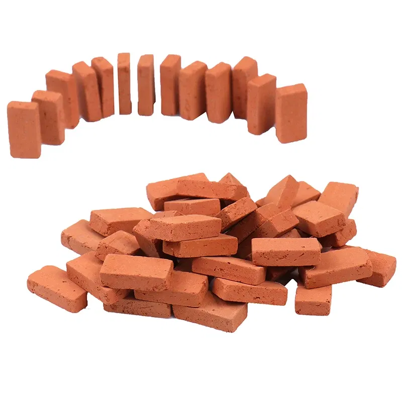 Color: light green - 50PCS 1/16 Dollhouse miniature simulation brick diy sand table landscape scenery clay Scenery Buildings Toys