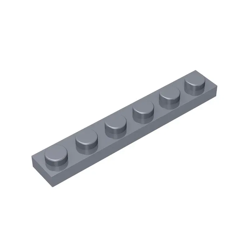 Color: Trans-dark Blue - Gobricks GDS-505 Plate 1 x 6 compatible with lego 3666 pieces of children's DIY building block Particles Plate DIY