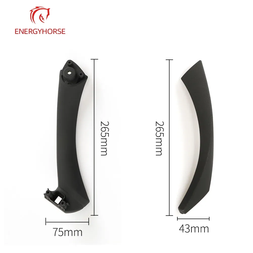 Color: WHITE - Car Inner Handle Interior Door Panel Pull Trim Cover Black Left Right for BMW 3 Series E90 E91 316 318 320 325 328