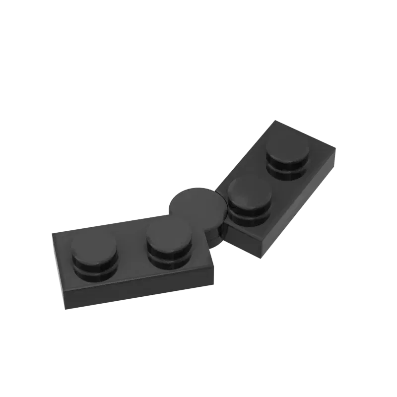 Color: Brown - 10pcs MOC Brick Parts 73983 19954 2429 Hinge Plate 1 x 4 Swivel Compatible Building Block Particle DIY Assmble Kid Brain Toy