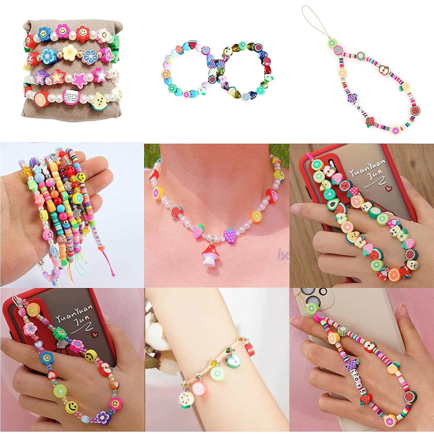 Color: Gold, Item Diameter: 6mm - 16Inch/Line 6mm Colorful Flat Round Polymer Clay Beads Loose Spacer Beads for DIY Jewelry Making Bracelet Necklace Accessories
