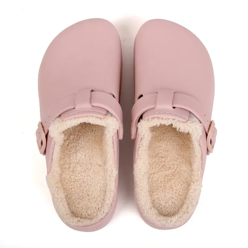 Color: Beige, Shoe Size: 41, Ships From: CHINA - Asgard Fur Women Slippers New Anti-slip Waterproof Plush Lined Outdoor Garden Shoes Winter Fluffy Shoes Warm Fuzzy House Slides