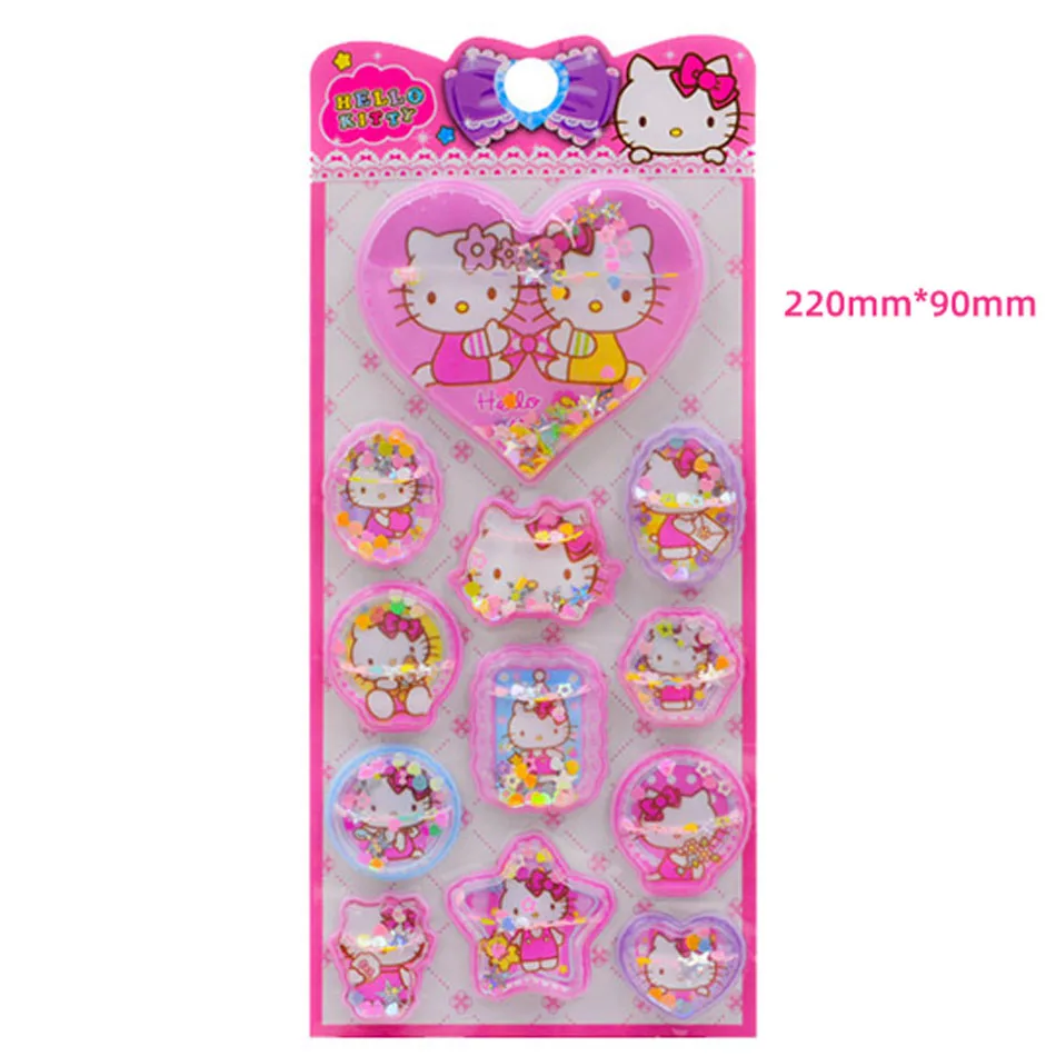 Color: Ivory - New Sanrio 3D Three-Dimensional Water Shaking Flashing Refrigerator,Hello Kitty Laptop/Phone Case & Children's Stickers for Kids