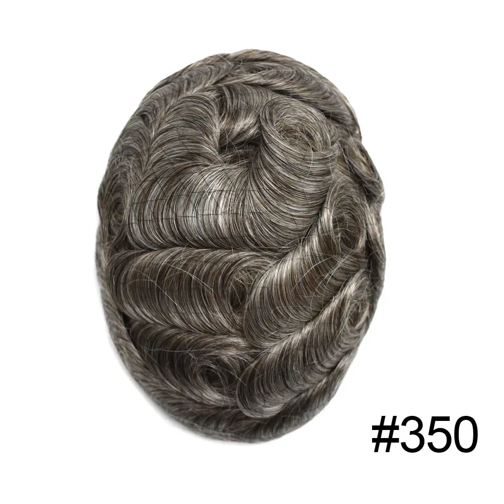 Toupee Color: 350#, Toupee Density: 90%, Length: 6 inches, Ships From: CHINA, Toupee Size: 8x10 - Men Toupee Hair Systems Ultra Thin Skin 0.06MM V-LOOP Capillary Prosthesis Invisible Hairline Real Human HairPieces Hair Units