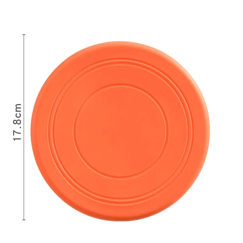 Color: Yellow - Dog Flying Discs Silicone Flying Saucer Floating Bite Resistant Dog Interactive Game Toy Pet Training Supplies
