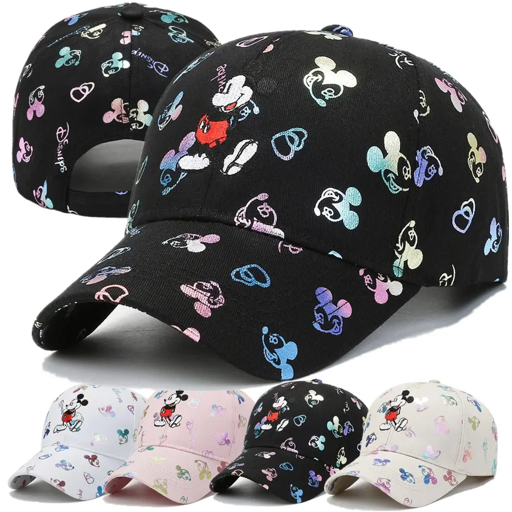 Color: camouflage, Size: Adjustable - Hot Sale Women Cartoon Cap Mickey Mouse Baseball Cap Female Streetwear Dad Hat
