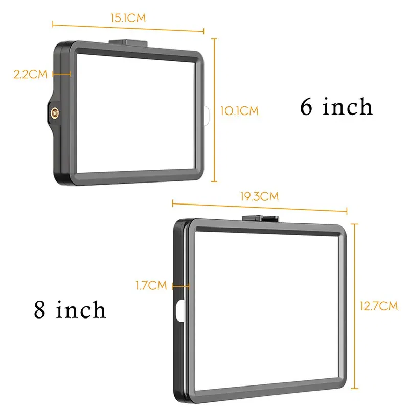 Color: Peach Blossom - 6/8 Inch Video Led Light Photography Selfie Dimmable Video Fill Light for Photo Studio Live Stream Fill Lamp No Tripod Stand