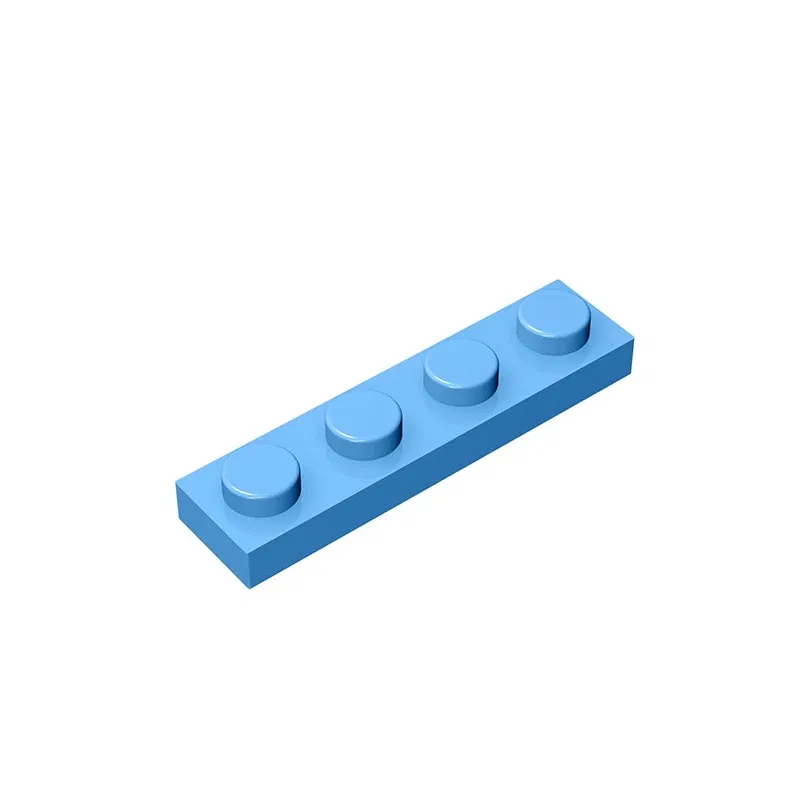 Color: light green - Gobricks 10PCS MOC Bricks Parts Plate 3710 1x4 Compatible Assembles Particles For Building Blocks DIY Bricks Educational Toys