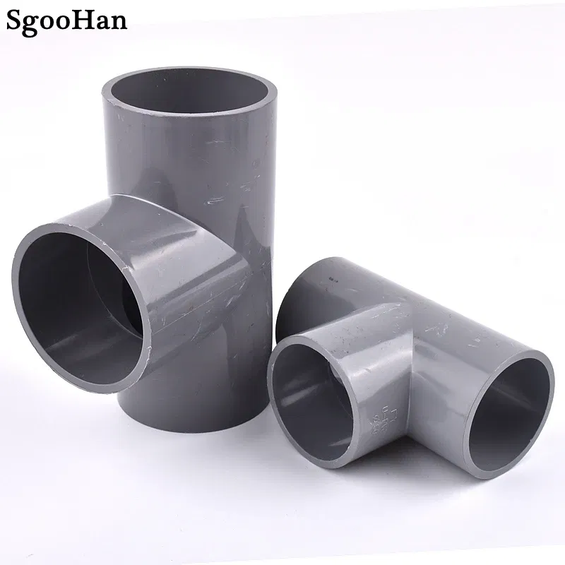 Color: Silver, Diameter: 1'' - 2~20pcs Inner Dia 20~63mm PVC Pipe Tee Connector Home Garden Irrigation Aquarium Fish Tank Tube Watering Adapter Fittings Joint
