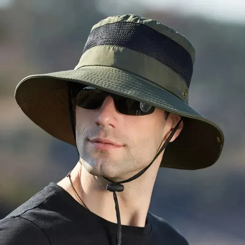 Color: Dark Grey, Size: One Size - 100% Polyester New Summer Breathable Fisherman Hat Outdoor Mountaineering Hat Big Eaf Sunshade Hat Benni Hat