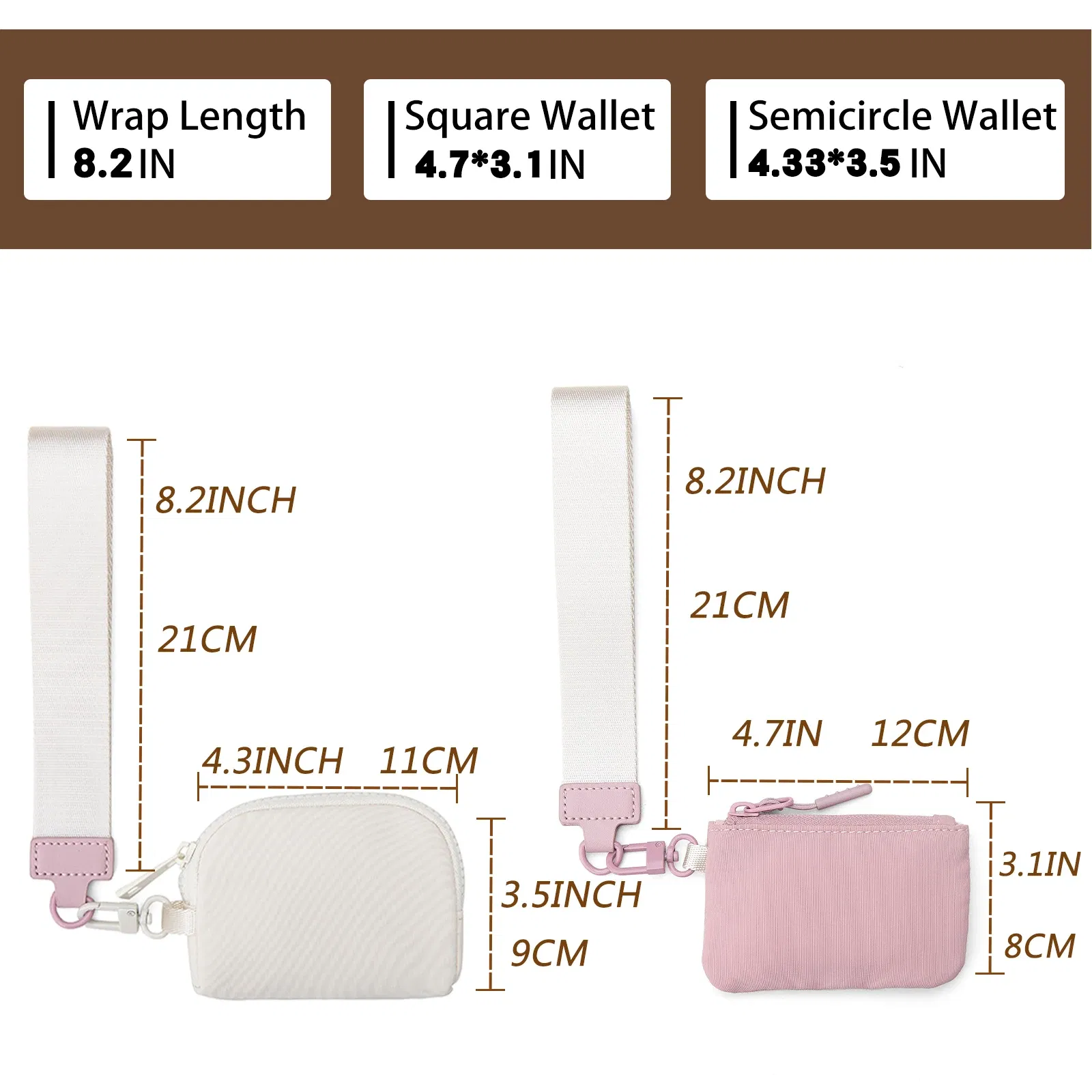 Color: GRAY - Mini Dual Coin Pouch Solid Color Wristlet Keychain Wallet Change Pocket Handbag lulu Coin Purse Women Portable  Key Card Holder