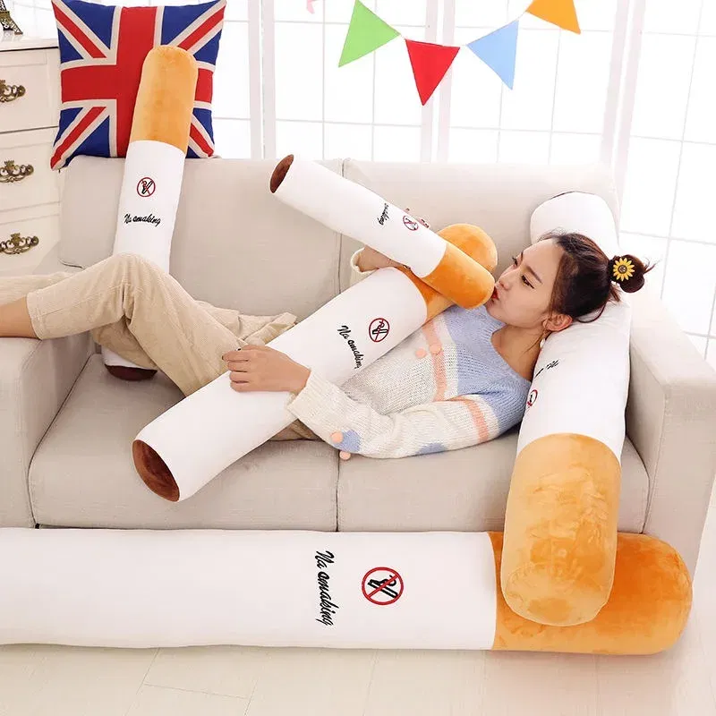 Color: Lake Blue - Nice Creative Smoking Cylindrical Sleeping Cushion Cigarette Pillow Plush Toys Fashion Boyfriend Birthday Gift