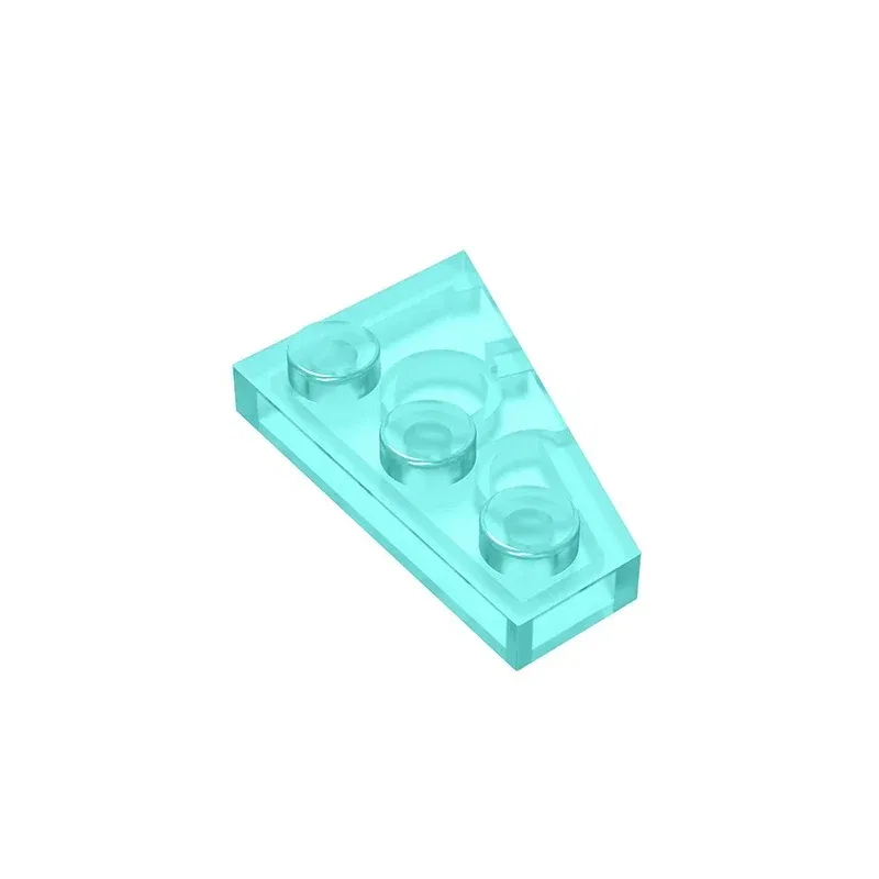 Color: BROWN - Gobricks GDS-546 Wedge, Plate 3 x 2 Left  compatible with lego 43723 pieces of children's DIY Assemble Building Blocks