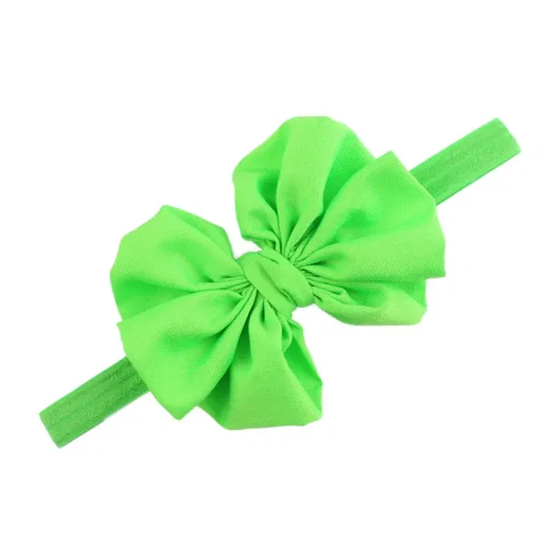 Color: army green - Baby girls hair bow flower Headband  Kids Girls Bowknot Elastic Hair Band Headwear Newborn Head Band children hair Accessories