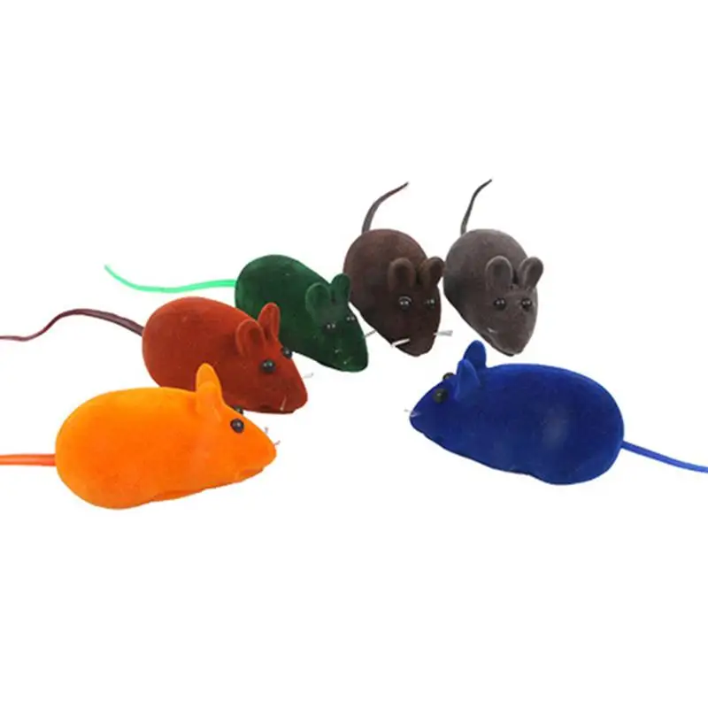 Color: Yellow, Size: M - RC Toy Wireless Winding Mechanism Mouse Cat Toy For Cat Dog Pet Trick Playing Toy Plush Rat Mechanical Motion Rats Dropshipping