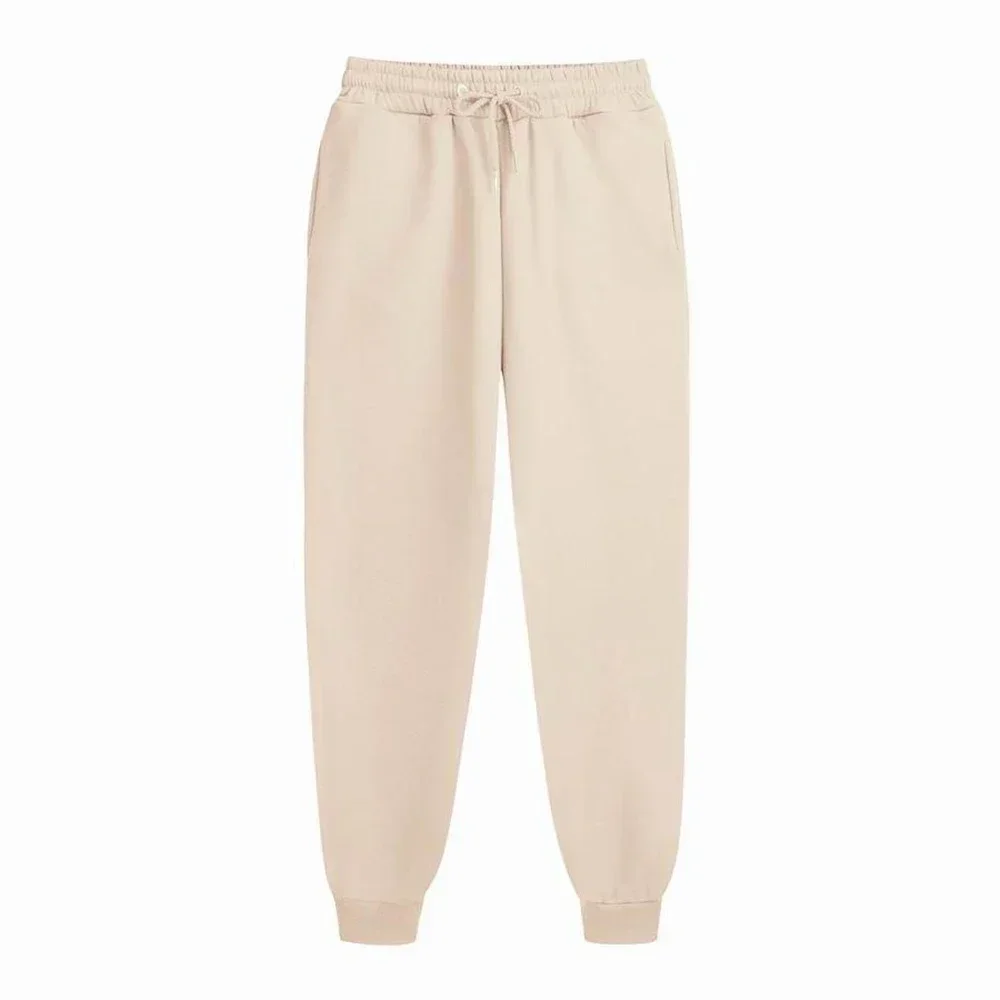 Color: army green, Size: S - Men's Casual Sweatpants Fleece Sports Pants Unisex Fashion Solid Loose Trousers Streetwear Autumn Winter Jogging Fitness Pants