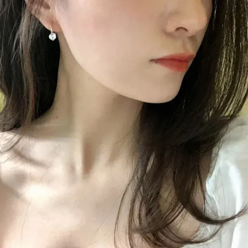 Metal Color: Hot Stamping - 2024 New Fashion Gold Color Round Zircon Simple Drop Dangle Earrings for Women Charm Korean Hoop Jewelry Wedding Birthday Gift
