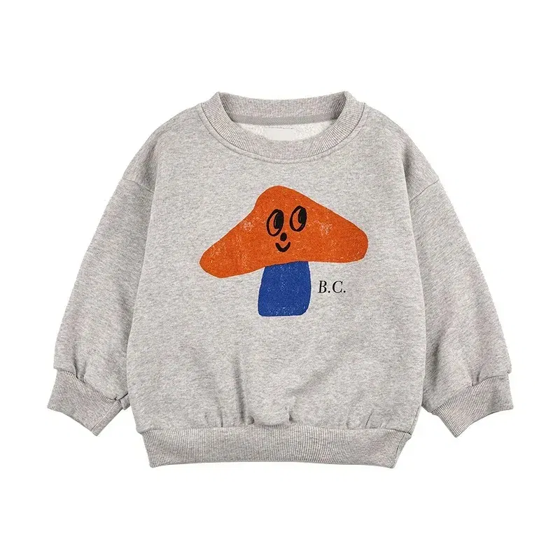 Color: SKY BLUE, Kid Size: 6 - Children's Spring Autumn Hoodie Cartoon Print Unisex Sweatshirt European Style Top for Boys And Girls